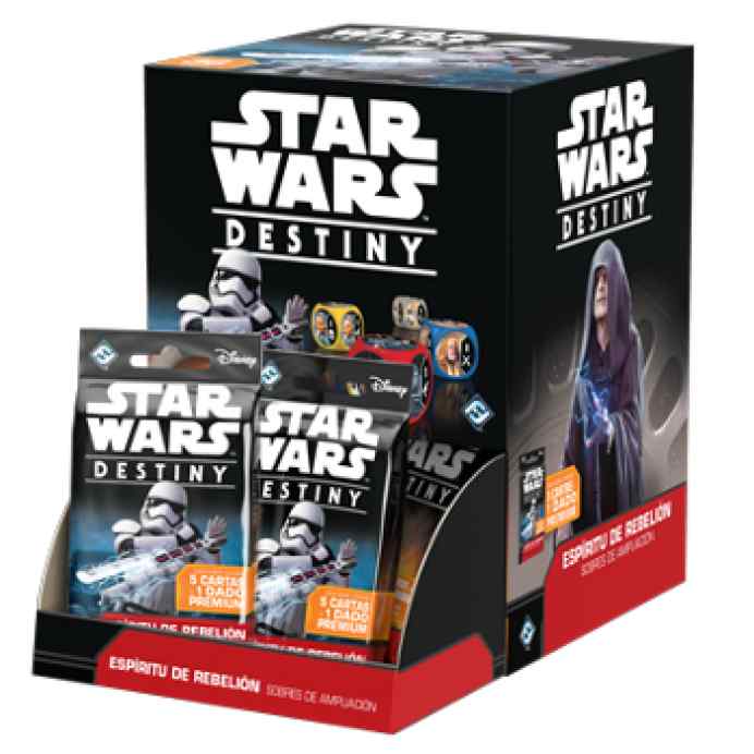 Star Wars: Destiny: Espíritu de Rebelión Expositor 36 Sobres de Ampliación 