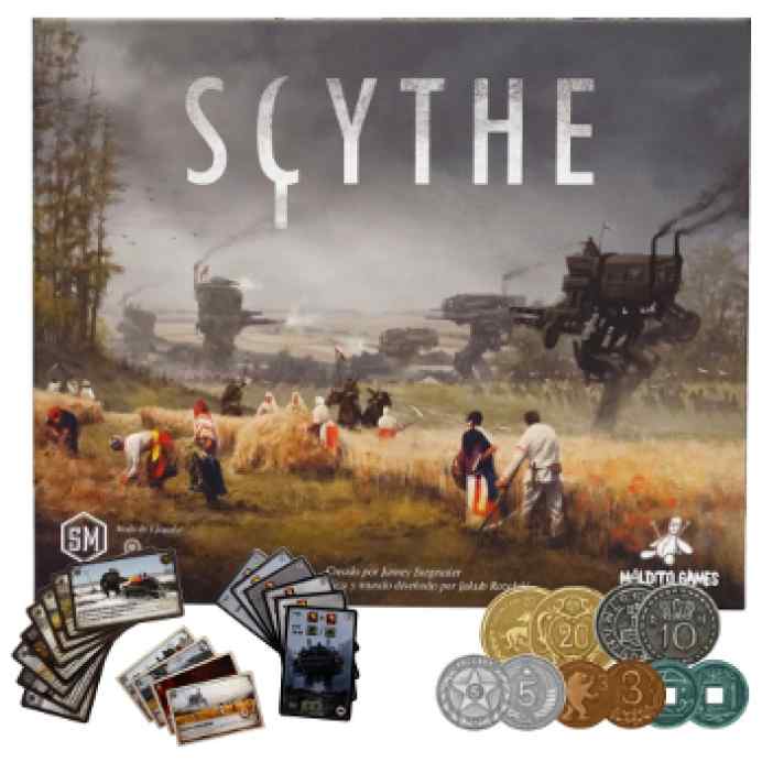 juego de mesa Scythe + Promos + Monedas