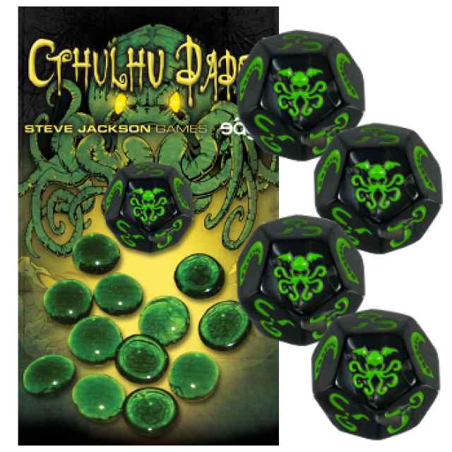 Cthulhu Dados: Negro-Verde