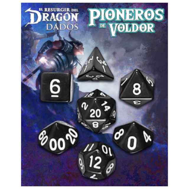 Set de Dados: Pioneros de Voldor - Dados: Negro Armonía Celeste TABLERUM