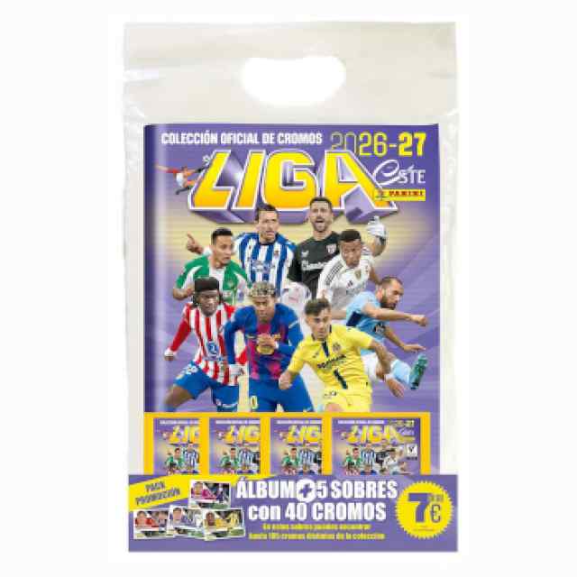 starter-pack-album5-sobres-liga-este-2026-2027-panini-comprar-barato-tablerum