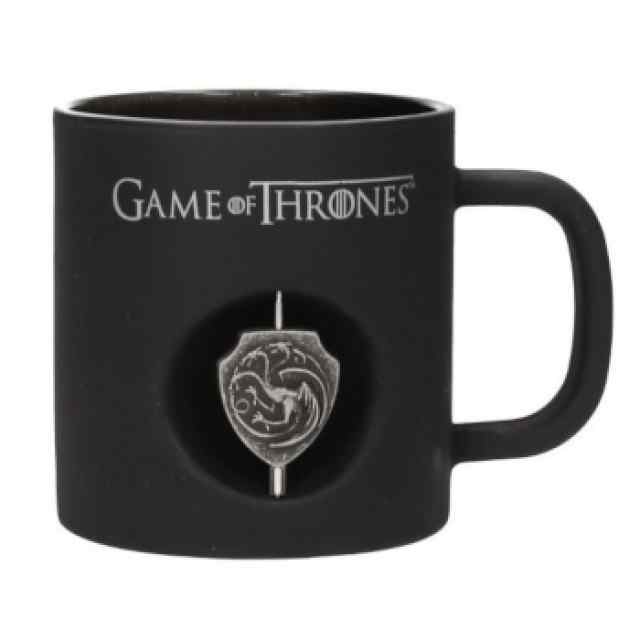 Juego de Tronos: Taza Casa Targaryen Emblema 3D Giratorio TABLERUM